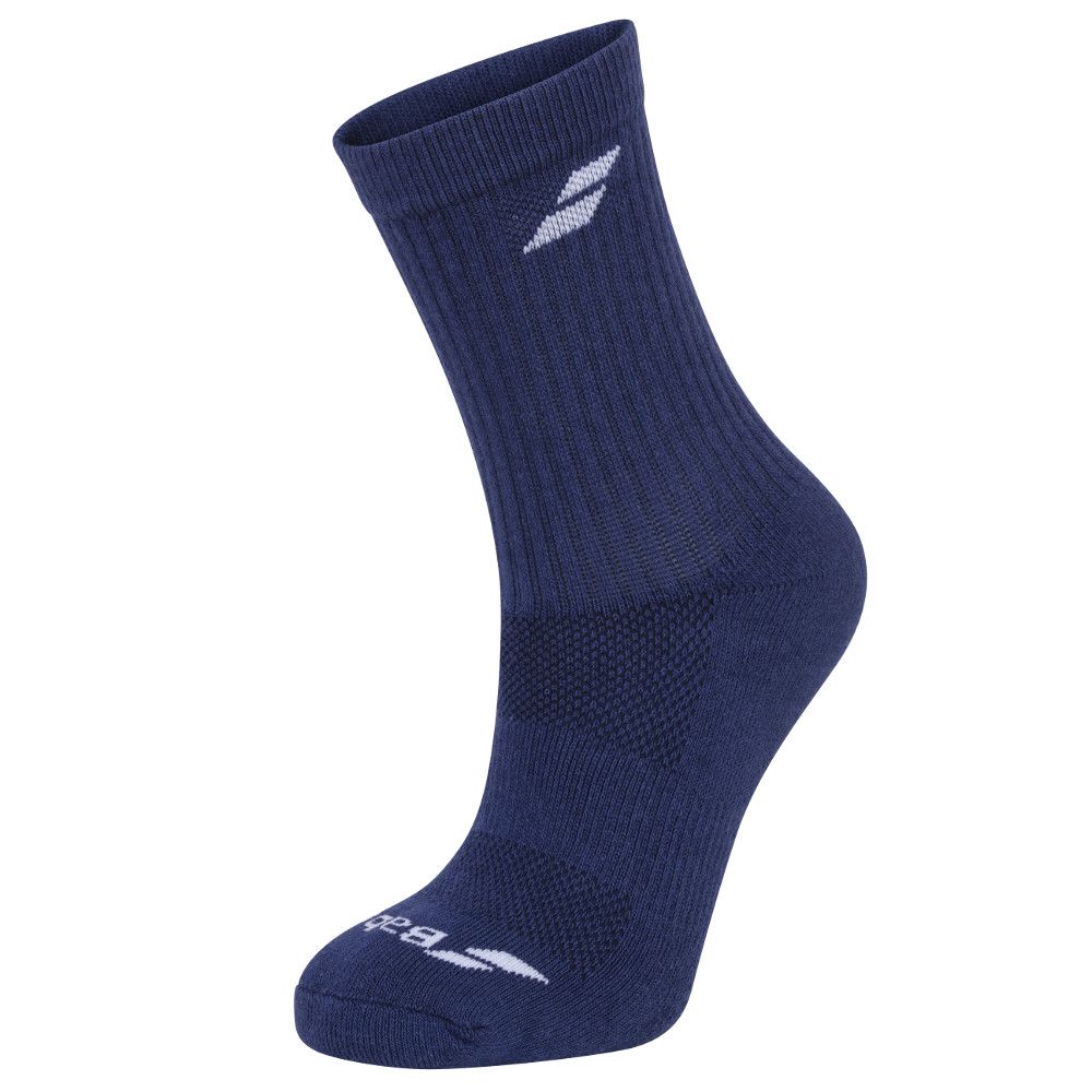 Babolat Quarter 3 Pairs Socks Junior White Estate Blue Grey